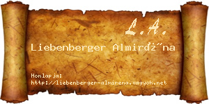Liebenberger Almiréna névjegykártya